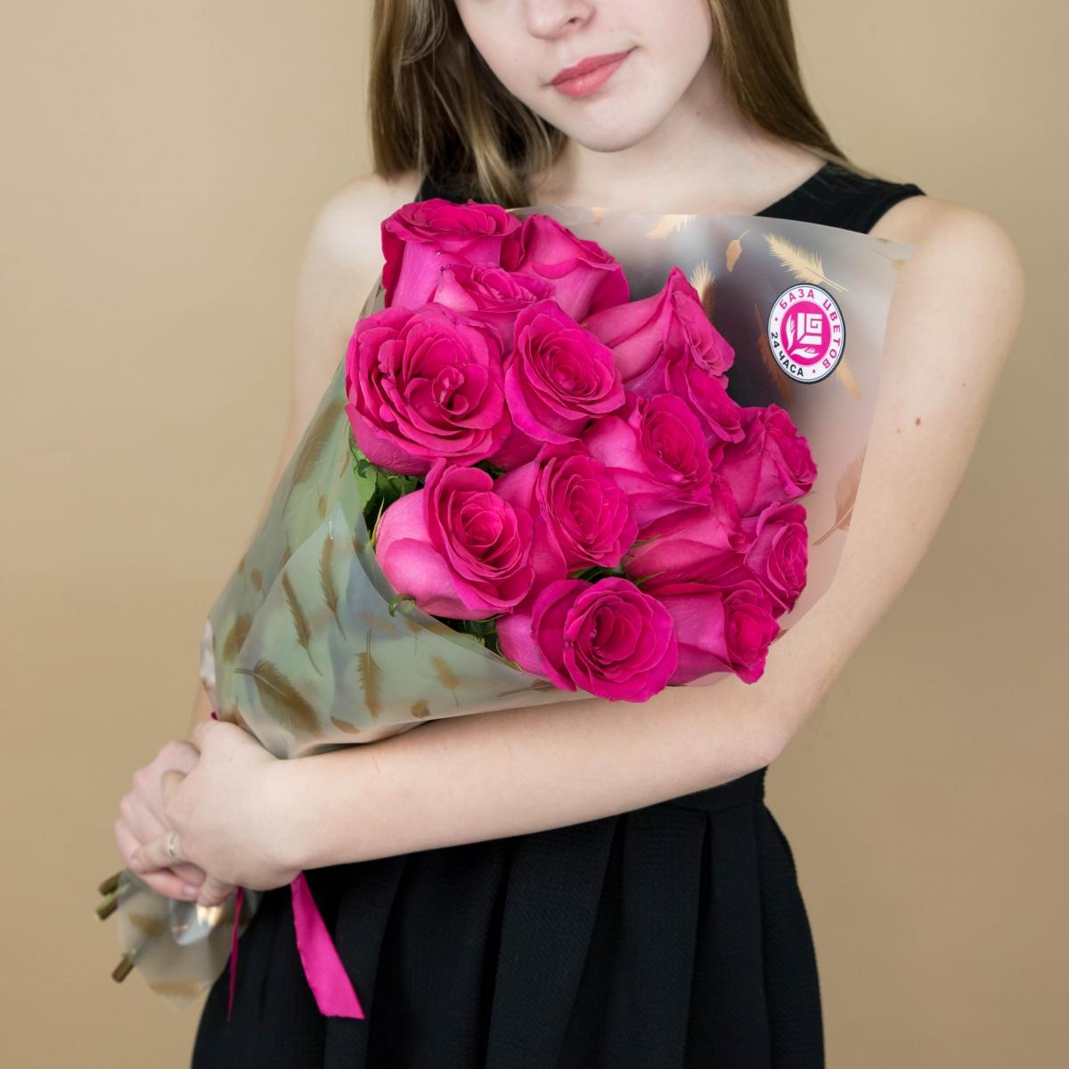 Букет из розовых роз 15 шт 40 см (Эквадор) Артикул   1072