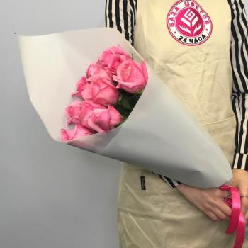 Нежно розовая роза 11 шт 70см (Эквадор) артикул букета   1466krasn